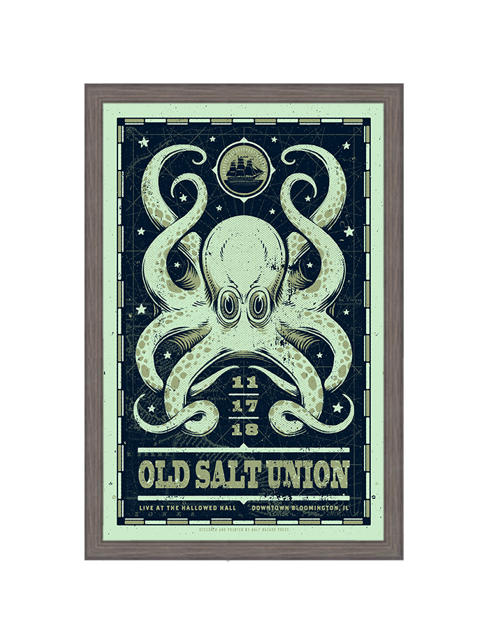 Hallowed Hall framed gig poster artwork 2