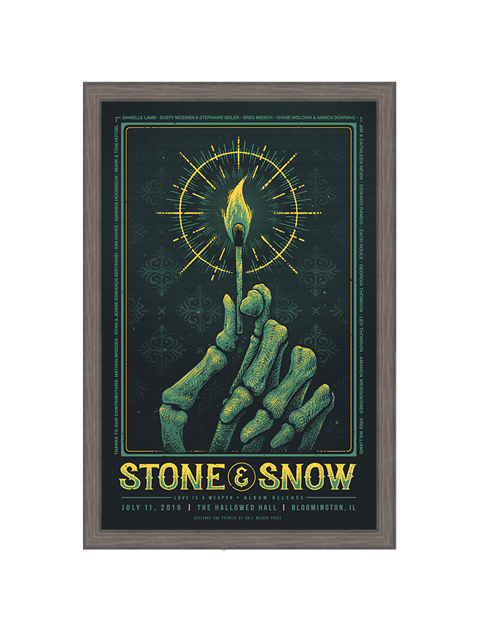 Hallowed Hall framed gig poster artwork 7